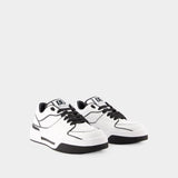 Sneakers New Roma - Dolce&Gabbana - Cuir - Noir/Blanc