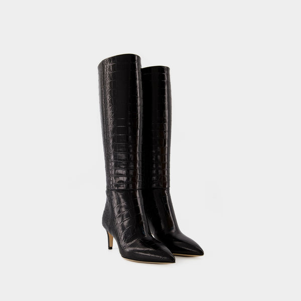 Bottes Stiletto Boot 60 - Paris Texas - Cuir - Noir