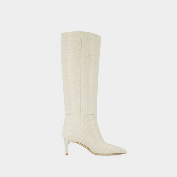 Bottes Stiletto 60 - Paris Texas - Cuir - Beige