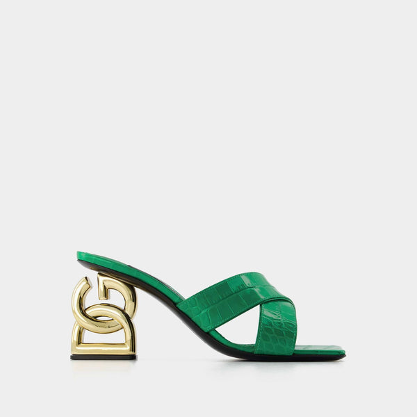 Mules 3.5 - Dolce & Gabbana - Cuir - Zerba/Verde