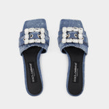 Sandales Patchwork - Dolce & Gabbana - Denim - Cobalto Scuro