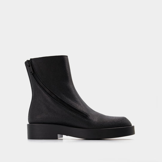 Bottines Ernest en Cuir Noir