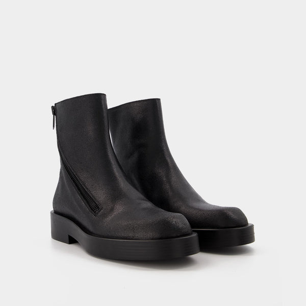 Bottines Ernest en Cuir Noir
