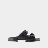 Sandales Block Henri - Ann Demeulemeester - Cuir - Noir