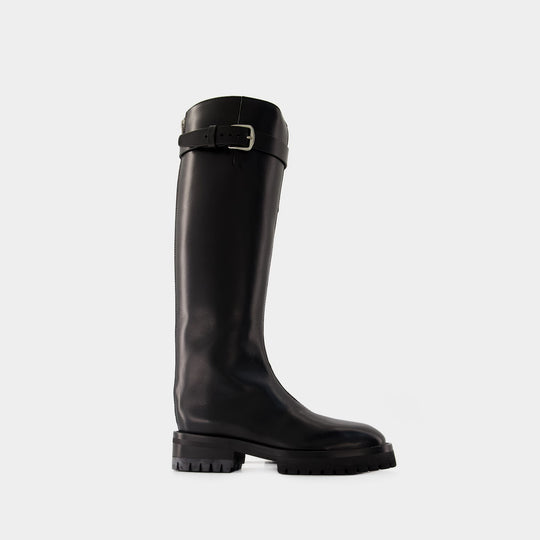 Bottes Nes Riding - Ann Demeulemeester - Cuir - Noir