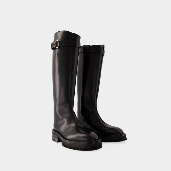 Bottes Nes Riding - Ann Demeulemeester - Cuir - Noir