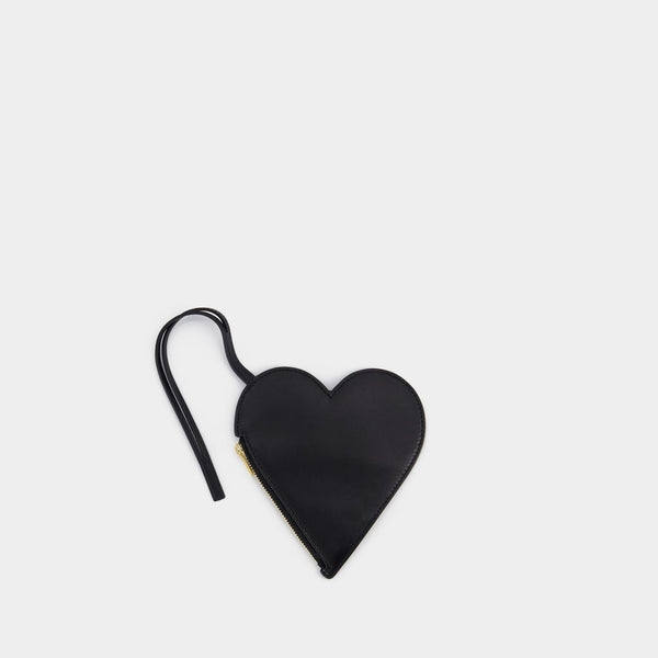Pochette Heart - Jil Sander - Cuir - Noir