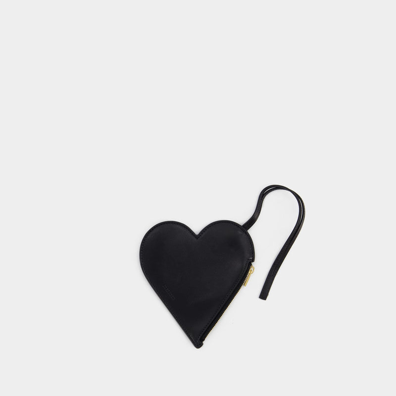 Pochette Heart - Jil Sander - Cuir - Noir