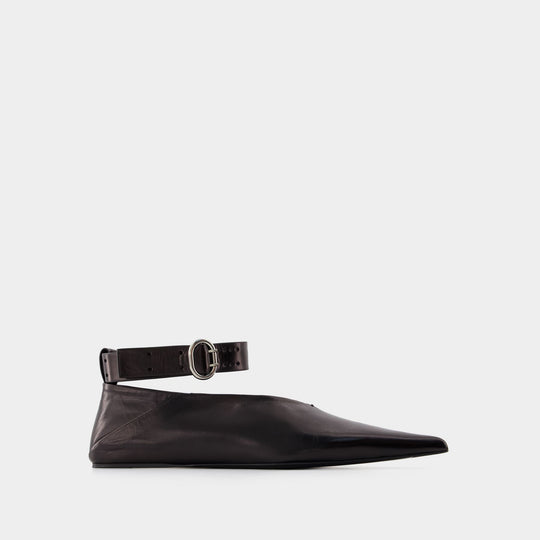 Sandales Ballet - Jil Sander - Cuir - Noir