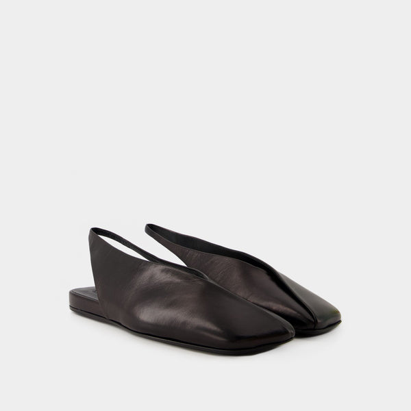 Sandales Ballet - Jil Sander - Cuir - Noir