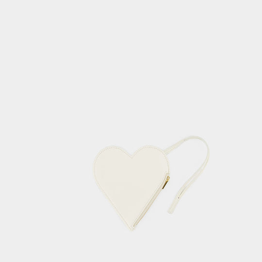 Pochette Heart - Jil Sander - Cuir - Beige