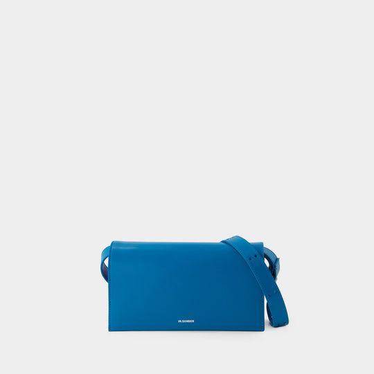 Sac Hobo All Day Buckle - Jil Sander - Cuir - Bleu