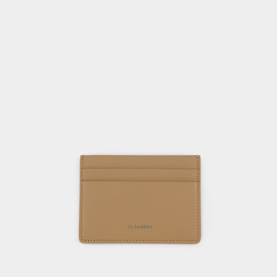 Porte cartes Holder - Jil Sander - Cuir - Beige
