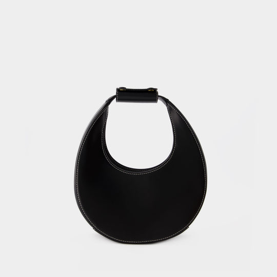 Sac à Bandoulière Mini Moon - Staud - Cuir - Noir