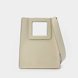 Sac Cabas Shirley Tall en Cuir Crème