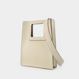 Sac Cabas Shirley Tall en Cuir Crème