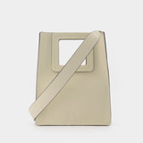 Sac Cabas Shirley Tall en Cuir Crème