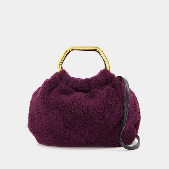 Sac Camille Shearling - Staud - Fourrure - Plum Plum