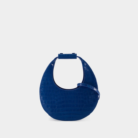Sac à Bandoulière Mini Moon - Staud - Cuir - Bleu