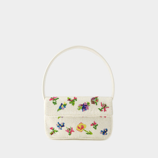 Sac Porté Épaule Tommy Beaded - Staud - Synthétique - Blanc