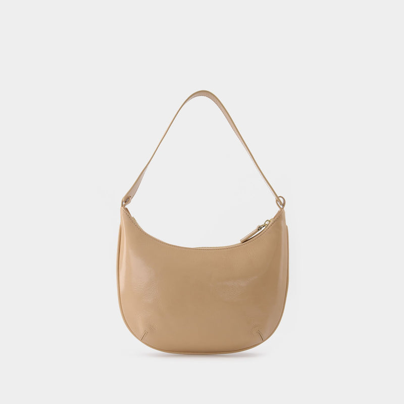 Sac Mini Hobo en Cuir Beige