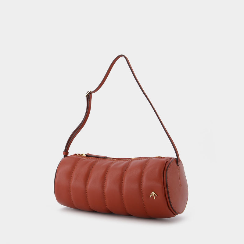 Sac Padded Cylinder en Cuir Rouge