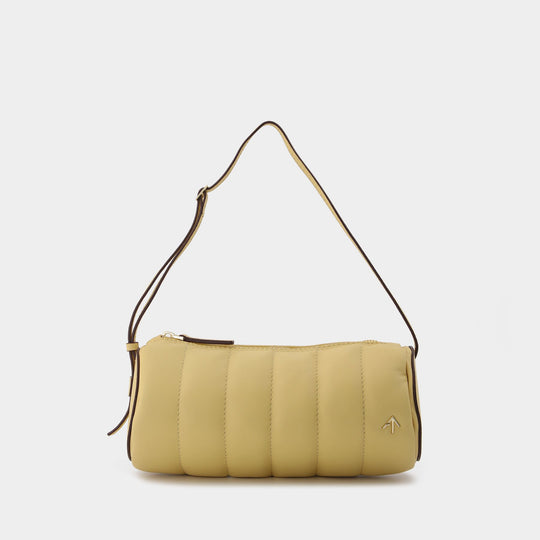 Sac Padded Cylinder en Cuir Crème