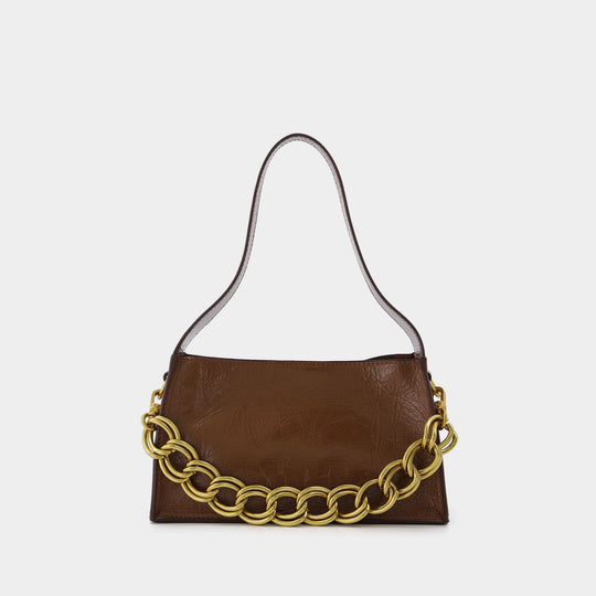 Sac Mini Kesme en Cuir Marron