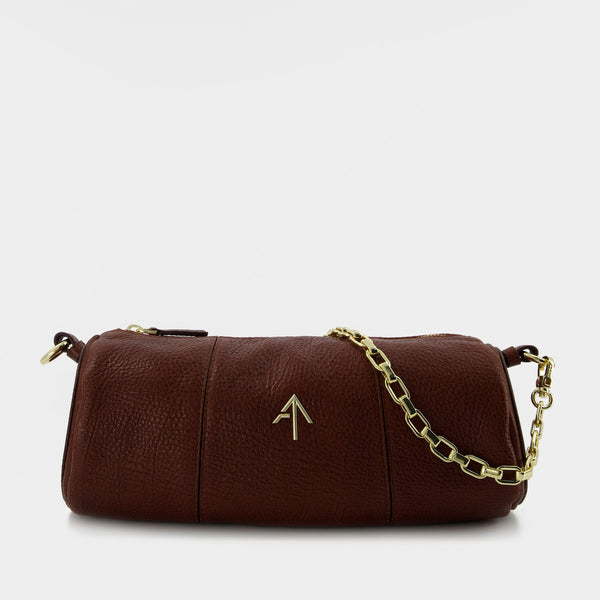 Sac Hobo Cylinder - Manu Atelier - Cuir - Noisette