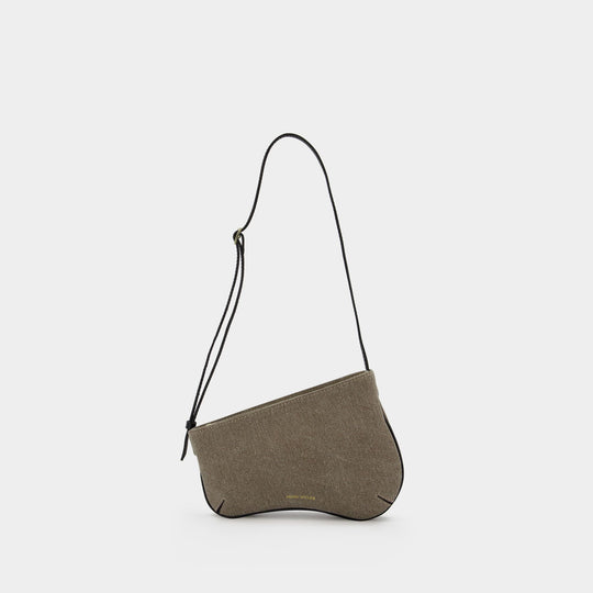 Sac Hobo Mini Curve - Manu Atelier - Denim - Gris/Noir