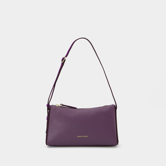 Sac Hobo Mini Prism - Manu Atelier - Cuir - Acier/Violet