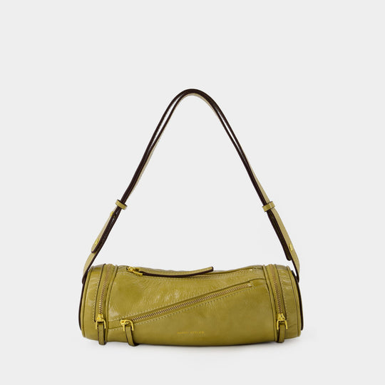 Sac Hobo Cylinder 23 - Manu Atelier - Cuir - Beige