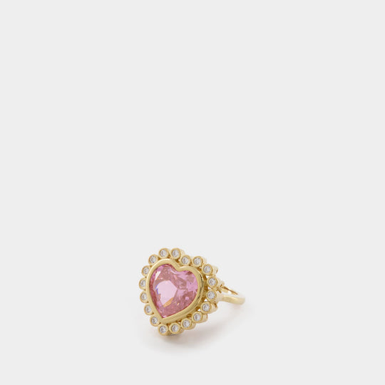 Bague N-Dia Heart 3 en Rose/Or Plaqué Argent