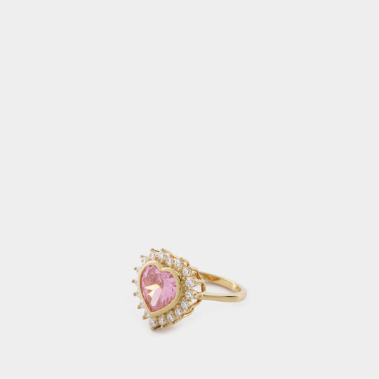 Bague N-Dia Heart 1 en Rose/Argent Plaqué Or
