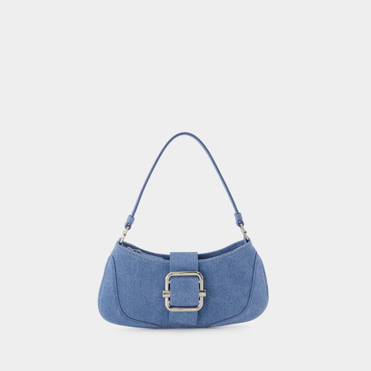 Sac Hobo Brocle Small - Osoi - Cuir - Denim Sky