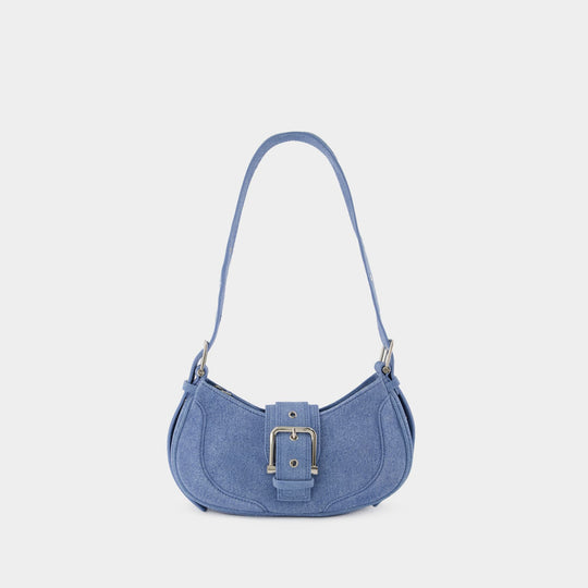 Sac Hobo Bean - Osoi - Cuir - Denim Sky
