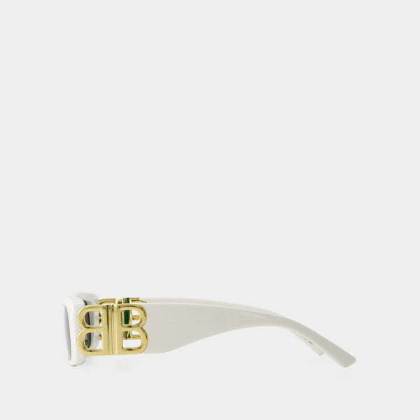 Lunettes De Soleil Bb0096s - Balenciaga - Acétate - Blanc