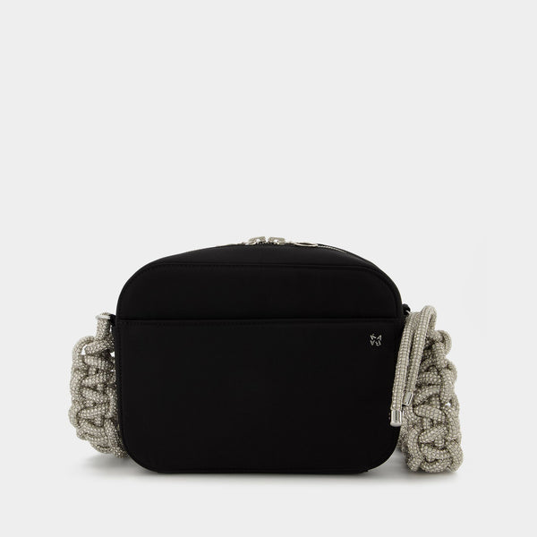 Sac À Bandoulière Xl Crystal Camera - Kara - Strass - Noir