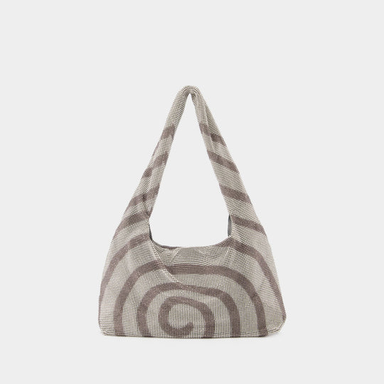 Sac Hobo Crystal Mesh - Kara - Laiton - Gris