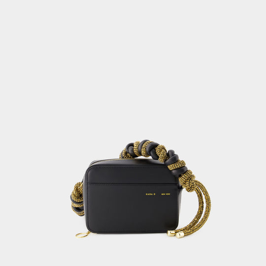 Sac Phone Cord - Kara - Cuir - Noir