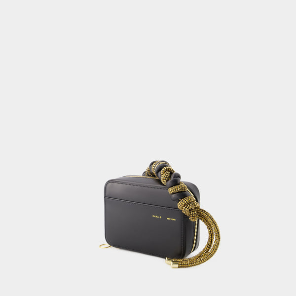 Sac Phone Cord - Kara - Cuir - Noir