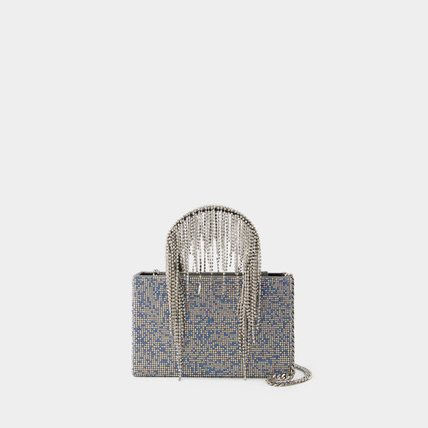 Sac à main Crystal Mesh Midi - Kara - Cuir - Blue Pixel