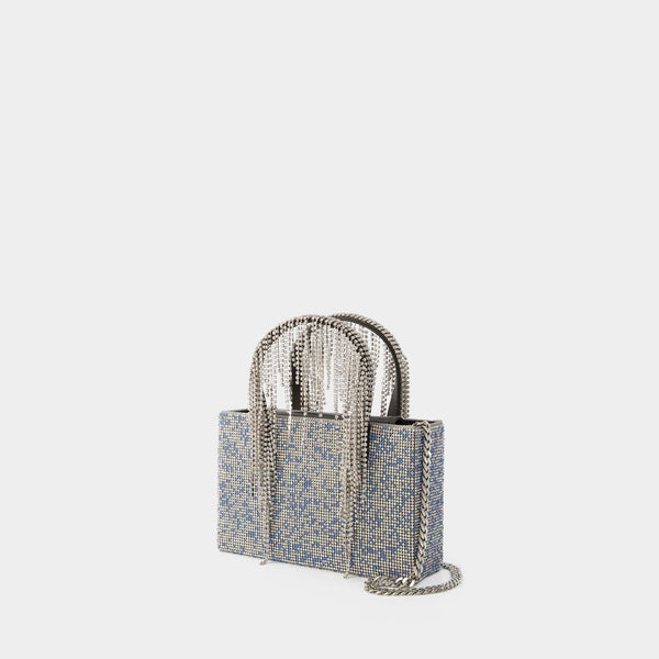 Sac à main Crystal Mesh Midi - Kara - Cuir - Blue Pixel