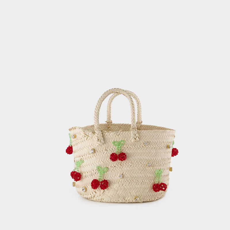 Sac Sicily Cherry - Shourouk - Fibre Palmier - Rouge