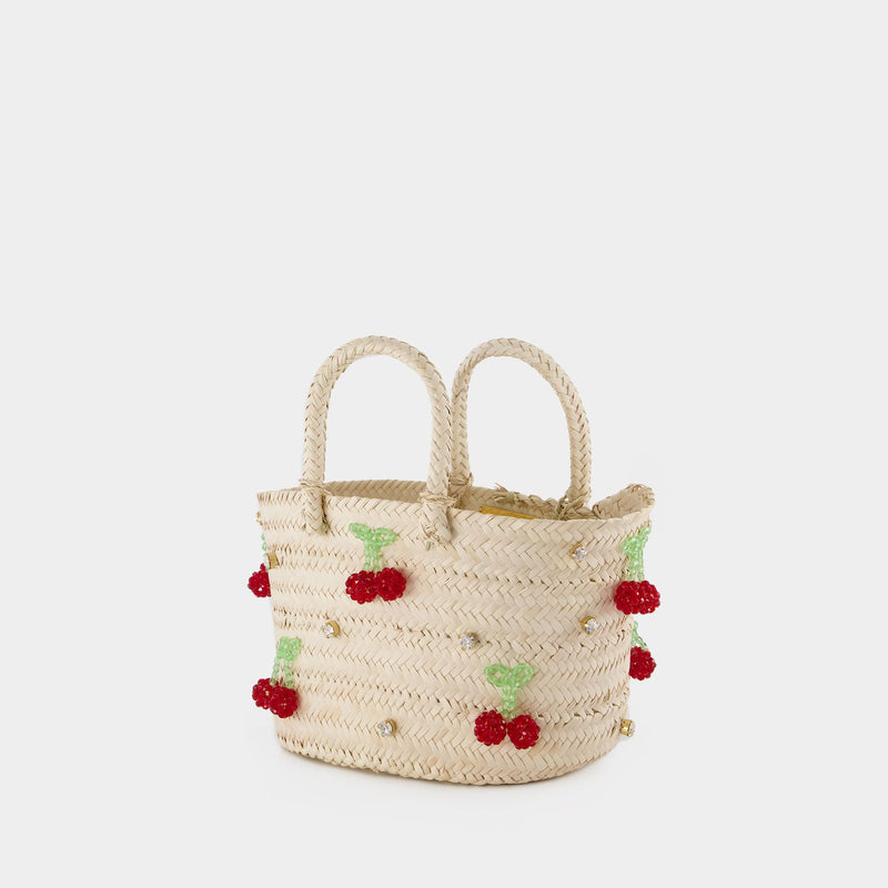 Sac Sicily Cherry - Shourouk - Fibre Palmier - Rouge