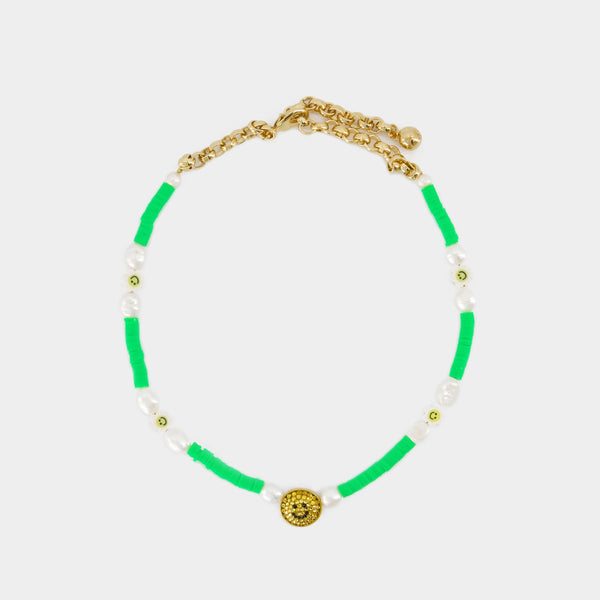 Collier Happy Green - Shourouk - Laiton - Vert