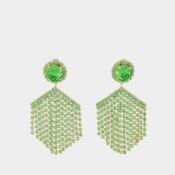 Boucles d'Oreilles Eros en Laiton Vert