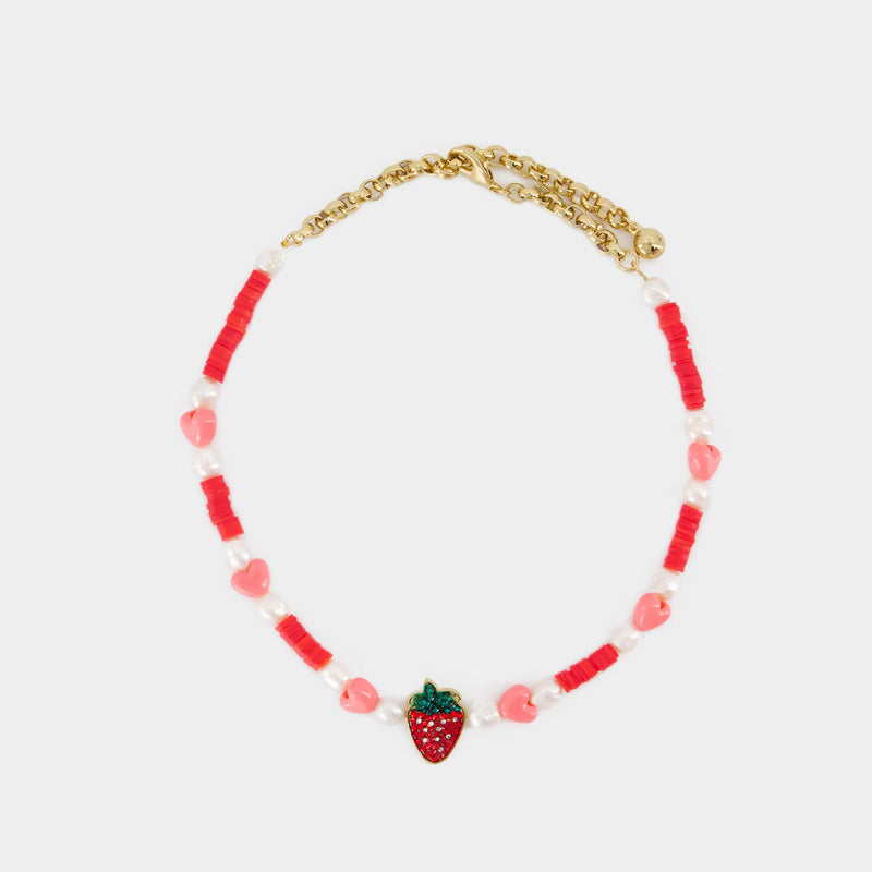 Collier Strawberry - Shourouk - Laiton - Rouge