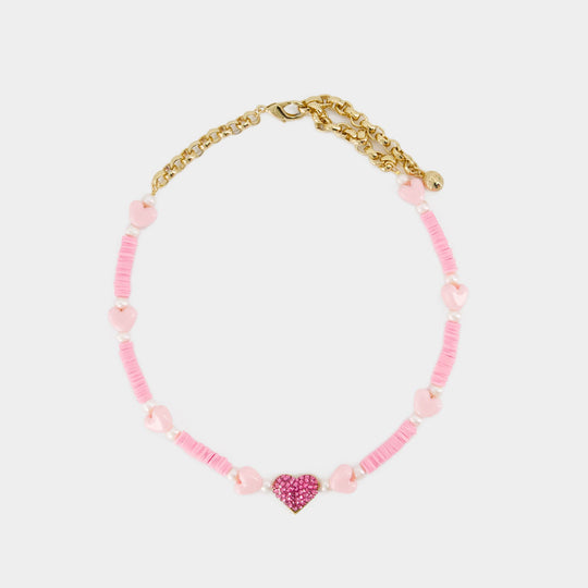 Collier Pink Heart - Shourouk - Laiton - Rose