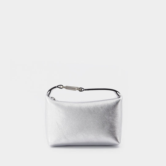 Sac Moonbag en Cuir Argenté